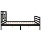 Giroletto con Testiera Nero 6FT Super King in Legno Massello Giroletto con Testiera Nero 6FT Super King in Legno Massello