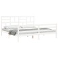 Giroletto con Testiera Bianco 6FT Super King in Legno Massello Giroletto con Testiera Bianco 6FT Super King in Legno Massello