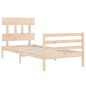 Giroletto con Testiera 100x200 cm in Legno Massello Giroletto con Testiera 100x200 cm in Legno Massello