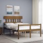 Giroletto con Testiera Miele 4FT Small Double in Legno Massello Giroletto con Testiera Miele 4FT Small Double in Legno Massello