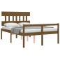 Giroletto con Testiera Miele 4FT Small Double in Legno Massello Giroletto con Testiera Miele 4FT Small Double in Legno Massello