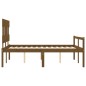 Giroletto con Testiera Miele 4FT Small Double in Legno Massello Giroletto con Testiera Miele 4FT Small Double in Legno Massello