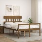 vidaXL Letto Anziani senza Materasso Ambrato 140x190cm Legno Massello vidaXL Letto Anziani senza Materasso Ambrato 140x190cm Legno Massello