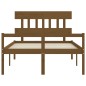 vidaXL Letto Anziani senza Materasso Ambrato 140x190cm Legno Massello vidaXL Letto Anziani senza Materasso Ambrato 140x190cm Legno Massello