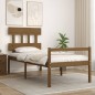 Giroletto con Testiera Miele 100x200 cm in Legno Massello