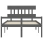Giroletto con Testiera Grigio 4FT6 Double in Legno Massello Giroletto con Testiera Grigio 4FT6 Double in Legno Massello