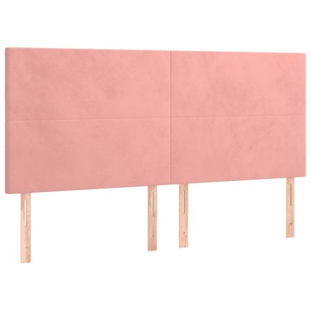 Testiere 4 pz Rosa 100x5x78/88 cm in Velluto