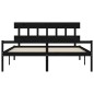 Giroletto con Testiera Nero 6FT Super King in Legno Massello Giroletto con Testiera Nero 6FT Super King in Legno Massello