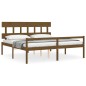 vidaXL Letto Anziani senza Materasso Ambrato 200x200cm Legno Massello vidaXL Letto Anziani senza Materasso Ambrato 200x200cm Legno Massello