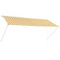Tenda da Sole Retrattile 300x150 cm Giallo e Bianco Tenda da Sole Retrattile 300x150 cm Giallo e Bianco