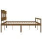vidaXL Letto Anziani senza Materasso Ambrato 200x200cm Legno Massello vidaXL Letto Anziani senza Materasso Ambrato 200x200cm Legno Massello