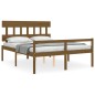 vidaXL Letto Anziani senza Materasso Marrone Ambra King Legno Massello