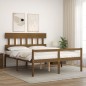 vidaXL Letto Anziani senza Materasso Marrone Ambra King Legno Massello