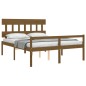 vidaXL Letto Anziani senza Materasso Marrone Ambra King Legno Massello