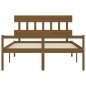 vidaXL Letto Anziani senza Materasso Marrone Ambra King Legno Massello