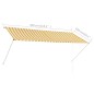 Tenda da Sole Retrattile 300x150 cm Giallo e Bianco Tenda da Sole Retrattile 300x150 cm Giallo e Bianco