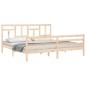 vidaXL Giroletto con Testiera Super King Size in Legno Massello vidaXL Giroletto con Testiera Super King Size in Legno Massello
