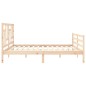 vidaXL Giroletto con Testiera Super King Size in Legno Massello vidaXL Giroletto con Testiera Super King Size in Legno Massello