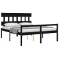 Giroletto con Testiera Nero 5FT King in Legno Massello Giroletto con Testiera Nero 5FT King in Legno Massello