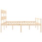 Giroletto con Testiera 6FT Super King in Legno Massello Giroletto con Testiera 6FT Super King in Legno Massello