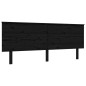 Giroletto con Testiera Nero 200x200 cm in Legno Massello Giroletto con Testiera Nero 200x200 cm in Legno Massello