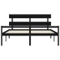Giroletto con Testiera Nero 200x200 cm in Legno Massello
