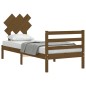 vidaXL Giroletto senza Materasso Ambra 90x200cm Legno Massello vidaXL Giroletto senza Materasso Ambra 90x200cm Legno Massello