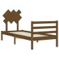 vidaXL Giroletto senza Materasso Ambra 90x200cm Legno Massello vidaXL Giroletto senza Materasso Ambra 90x200cm Legno Massello