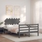 Giroletto con Testiera Grigio 4FT6 Double in Legno Massello