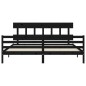 Giroletto con Testiera Nero 6FT Super King in Legno Massello Giroletto con Testiera Nero 6FT Super King in Legno Massello