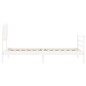 Giroletto con Testiera Bianco 100x200 cm in Legno Massello Giroletto con Testiera Bianco 100x200 cm in Legno Massello