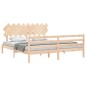 vidaXL Giroletto con Testiera Super King Size in Legno Massello