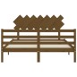 Giroletto con Testiera Miele 140x200 cm in Legno Massello Giroletto con Testiera Miele 140x200 cm in Legno Massello