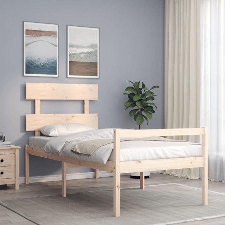 Giroletto con Testiera 100x200 cm in Legno Massello
