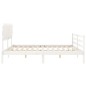 Giroletto con Testiera Bianco 200x200 cm in Legno Massello Giroletto con Testiera Bianco 200x200 cm in Legno Massello