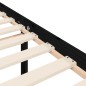 Giroletto con Testiera Nero 4FT Small Double in Legno Massello Giroletto con Testiera Nero 4FT Small Double in Legno Massello