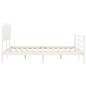 Giroletto con Testiera Bianco 140x200 cm in Legno Massello Giroletto con Testiera Bianco 140x200 cm in Legno Massello