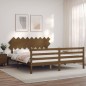 Giroletto con Testiera Miele 6FT Super King in Legno Massello