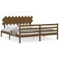 Giroletto con Testiera Miele 6FT Super King in Legno Massello