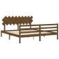 Giroletto con Testiera Miele 6FT Super King in Legno Massello
