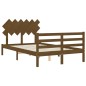 Giroletto con Testiera Miele 120x200 cm in Legno Massello