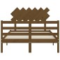 Giroletto con Testiera Miele 120x200 cm in Legno Massello