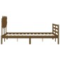 Giroletto con Testiera Miele 120x200 cm in Legno Massello