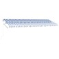Tenda Retrattile Manuale Autoportante 500x350 cm Blu Bianca Tenda Retrattile Manuale Autoportante 500x350 cm Blu Bianca