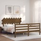Giroletto con Testiera Miele 160x200 cm Legno Massello Giroletto con Testiera Miele 160x200 cm Legno Massello