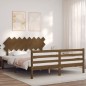 Giroletto con Testiera Miele 160x200 cm Legno Massello Giroletto con Testiera Miele 160x200 cm Legno Massello