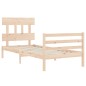 Giroletto con Testiera 90x200 cm in Legno Massello Giroletto con Testiera 90x200 cm in Legno Massello