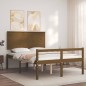 Giroletto con Testiera Miele 140x200 cm in Legno Massello Giroletto con Testiera Miele 140x200 cm in Legno Massello