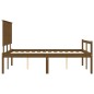 Giroletto con Testiera Miele 140x200 cm in Legno Massello Giroletto con Testiera Miele 140x200 cm in Legno Massello