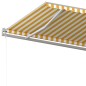 Tenda da Sole Retrattile Manuale con Pali 5x3,5 m Gialla Bianca Tenda da Sole Retrattile Manuale con Pali 5x3,5 m Gialla Bianca